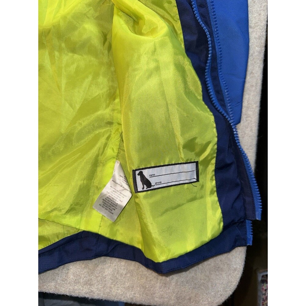 Eddie Bauer Windbreaker Jacket Full Zip Boys Sm Blue Hooded Name On Inside - Picture 5 of 7